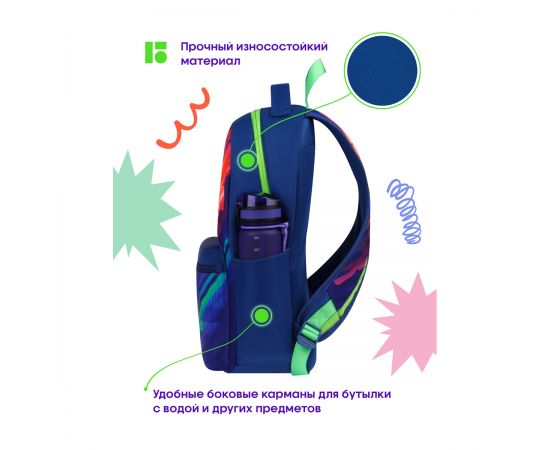 Рюкзак Berlingo "Glitch" 41*28*16см, 1 отделение, 3 кармана, уплотненная спинка RU090S14