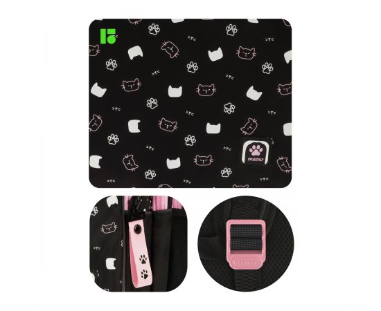 Рюкзак Berlingo inStyle "Cats pattern" 41*27*20см, 3 отделения, 2 кармана, эргономичная спинка RU09101