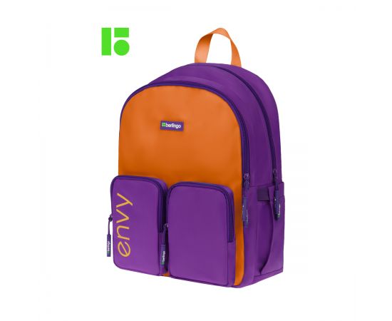 Рюкзак Berlingo "Envy" 2 отделения, 4 кармана, уплотненная спинка, 39*28*17см, оранжевый RU09194