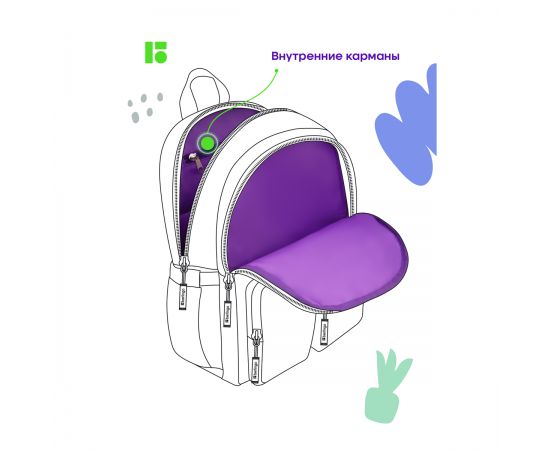 Рюкзак Berlingo "Envy" 2 отделения, 4 кармана, уплотненная спинка, 39*28*17см, оранжевый RU09194