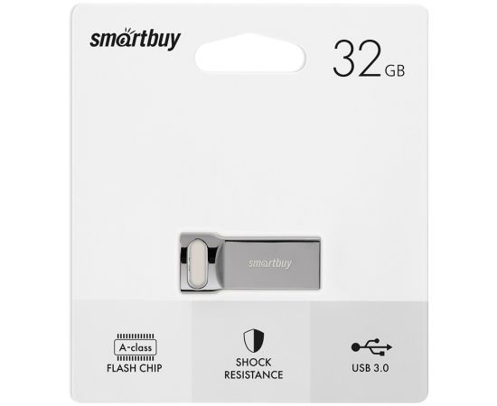 Память Smart Buy "M2"  32GB, USB 3.0 Flash Drive, серебристый (металл. корпус ) SB32GBM2