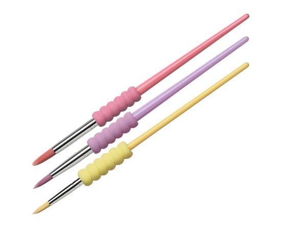 Набор кистей Faber-Castell 4шт., круглые № 12, 4, 8, плоская №10, пастел. цвета., блистер, европодвес 481620