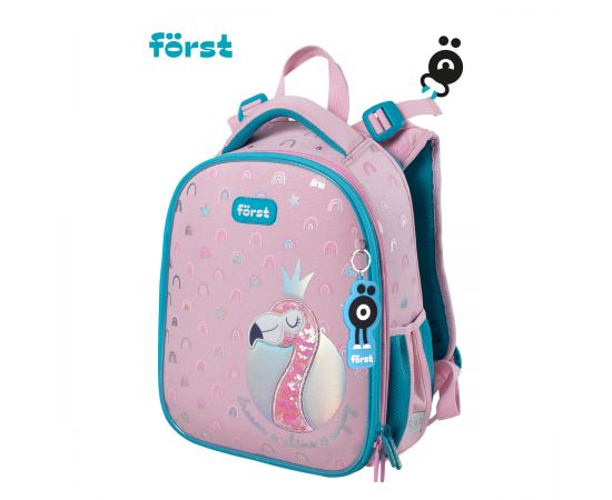 Ранец Först F-Top "Shiny flamingo" 36*28*15см, 2 отделения, 2 кармана, анатомическая спинка FT-RY-010203