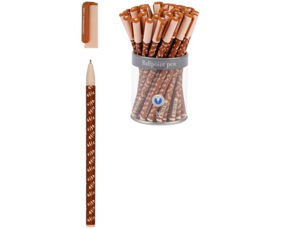 Ручка шариковая Greenwich Line "Mild flowers" синяя, 0,7мм, игольчатый стержень, софт-тач GL_25002