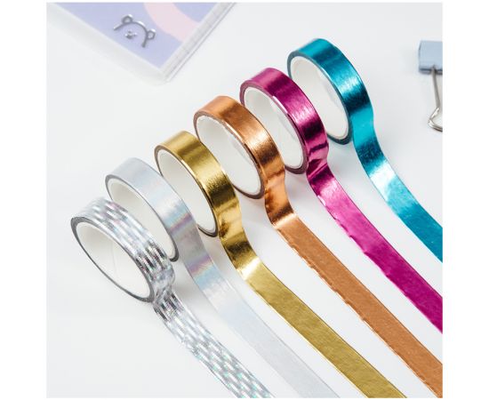 Набор клейких декоративных лент MESHU "Luminous", 6шт MS_36899