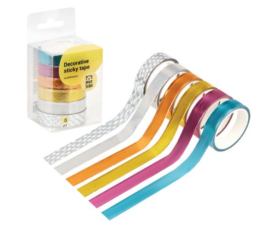 Набор клейких декоративных лент MESHU "Luminous", 6шт MS_36899