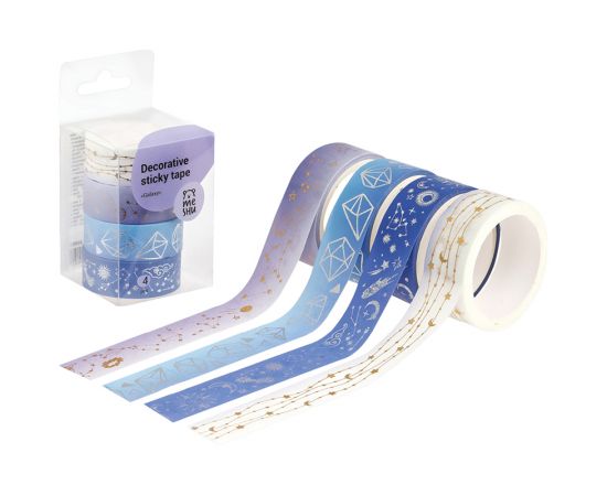 Набор клейких декоративных лент MESHU "Galaxy", 4шт MS_36905