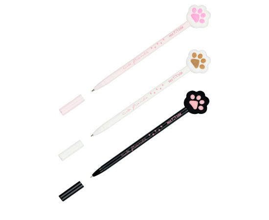 Ручка шариковая MESHU "Cute Paws" синяя, 0,5мм, корпус ассорти MS_51300