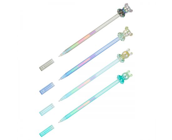 Ручка гелевая MESHU "Bear and Rabbit" радужная, 0,7мм MS_51303