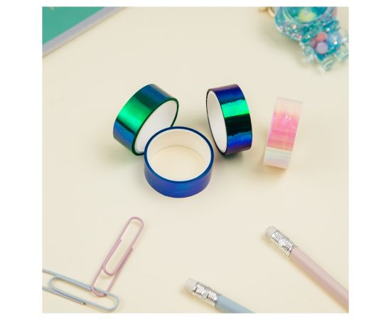 Набор клейких декоративных лент MESHU "Hologram", 4шт MS_52083