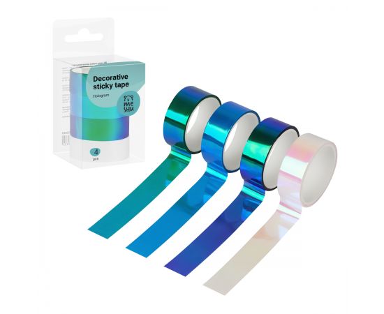 Набор клейких декоративных лент MESHU "Hologram", 4шт MS_52083