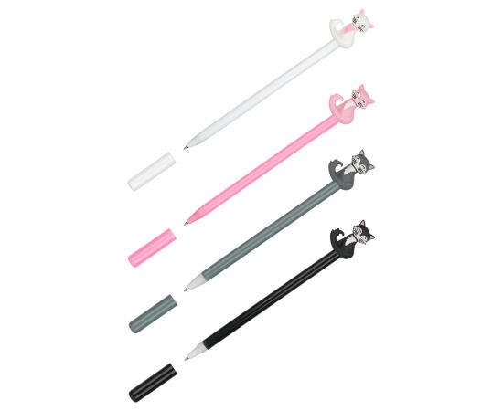 Ручка шариковая MESHU "Purr" синяя, 0,7мм, корпус ассорти MS_52348