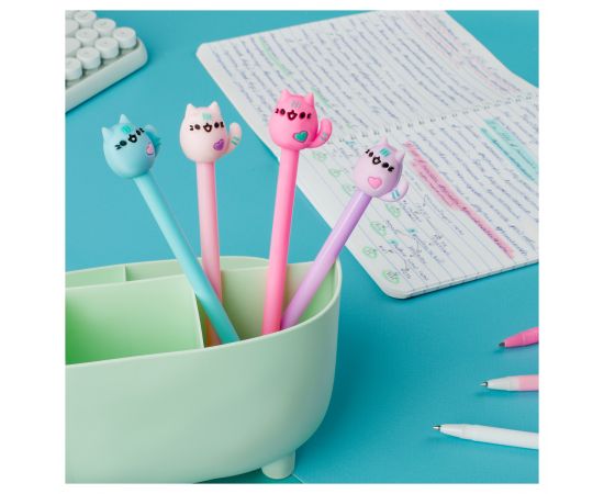 Ручка шариковая MESHU "Meow" синяя, 0,7мм, корпус ассорти MS_52350