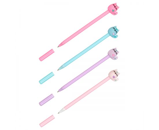 Ручка шариковая MESHU "Meow" синяя, 0,7мм, корпус ассорти MS_52350