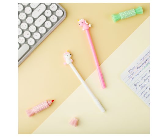 Ручка шариковая MESHU "Sugar" синяя, 0,7мм, корпус ассорти MS_52354