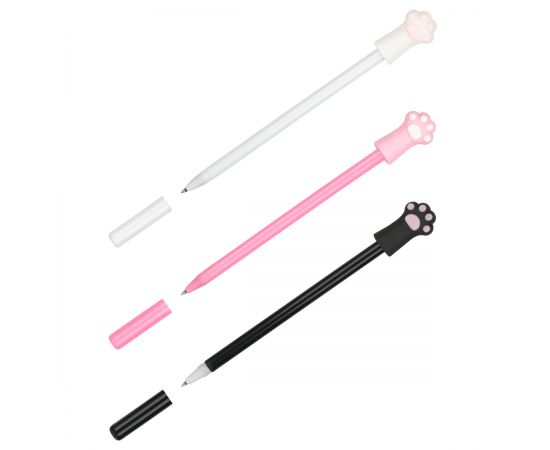 Ручка шариковая MESHU "Paws" синяя, 0,7мм, корпус ассорти MS_52356