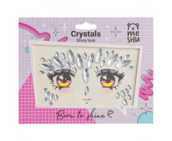 Наклейки-стразы MESHU "Shiny look", 17,5*14,5см, инд. уп., европодвес MS_52670