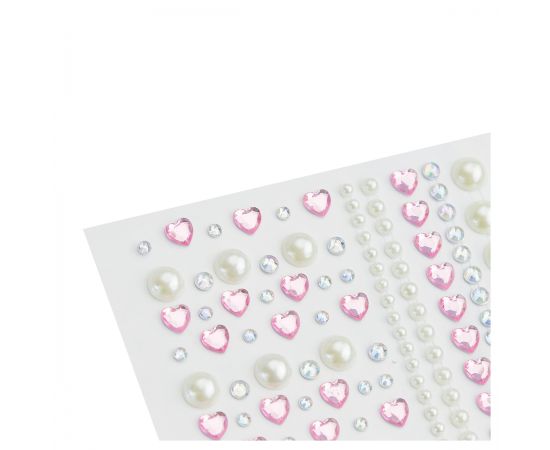 Наклейки-стразы MESHU "Pink shine", 16*10,5см MS_52674