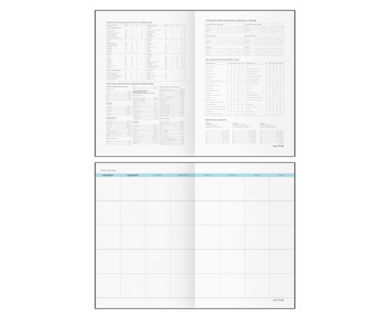 Ежедневник недатированный, А5, 136л., кожзам, MESHU "Space plans", тон. блок, резинка-фиксатор с подвеской, голографический срез, закладка-ляссе MS_53624