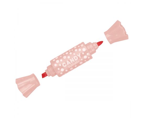 Набор текстовыделителей двусторонних MESHU "Candy", 06цв., пастельные цвета, 2/4мм, ПВХ бокс с европодвесом MS_55399