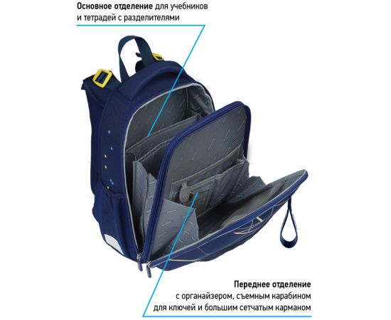 Ранец Berlingo Expert "Virtual reality" 37*28*16см, 2 отделения, 2 кармана, анатомическая спинка RU07127