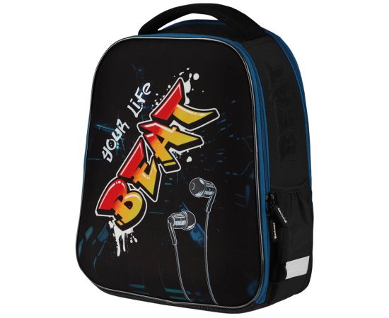Ранец Berlingo Expert Mini "Beat" 36*27*14см, 2 отделения, 2 кармана, анатомическая спинка, мешок для обуви RU07138