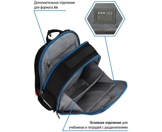 Ранец Berlingo Expert Mini "Beat" 36*27*14см, 2 отделения, 2 кармана, анатомическая спинка, мешок для обуви RU07138