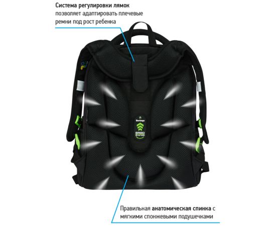 Ранец Berlingo Expert Max "Gaming Zone" 37*28*16см, 2 отделения, анатомическая спинка, дождевик в комплекте RU07156