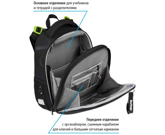 Ранец Berlingo Expert Max "Gaming Zone" 37*28*16см, 2 отделения, анатомическая спинка, дождевик в комплекте RU07156