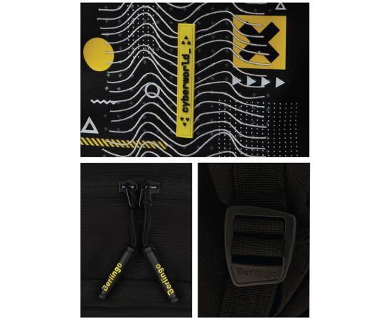 Рюкзак Berlingo Light "Cyber world" 39,5*28*16см, 2 отделения, 3 кармана, уплотненная спинка RU08022