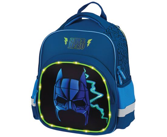 Рюкзак Berlingo Kids "Super hero" 36*27*12см, 1 отделение, 2 кармана, эргономичная спинка, LED кант RU08084