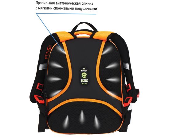 Рюкзак Berlingo Kids "Racing sport" 36*27*12см, 1 отделение, 2 кармана, эргономичная спинка, LED кант RU08085