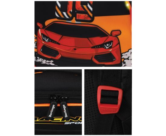 Рюкзак Berlingo Kids "Racing sport" 36*27*12см, 1 отделение, 2 кармана, эргономичная спинка, LED кант RU08085