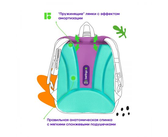 Ранец Berlingo Expert Plus "Pretty girl" 37*28*16см, 2 отделения, 2 кармана, анатомическая спинка RU09029