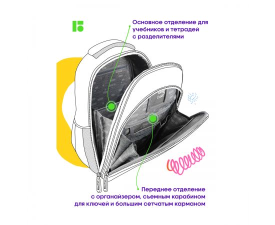 Ранец Berlingo Expert Plus "Pretty girl" 37*28*16см, 2 отделения, 2 кармана, анатомическая спинка RU09029