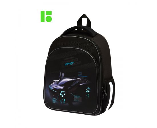 Ранец Berlingo Expert Plus "Virtual racing" 37*28*16см, 2 отделения, 2 кармана, анатомическая спинка RU09030