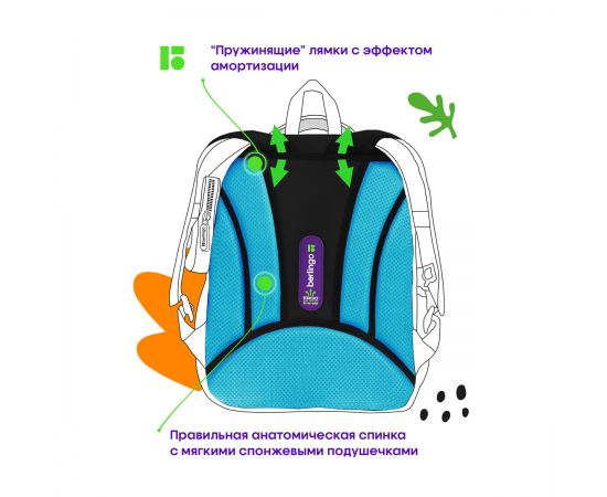 Ранец Berlingo Expert Plus "Virtual racing" 37*28*16см, 2 отделения, 2 кармана, анатомическая спинка RU09030