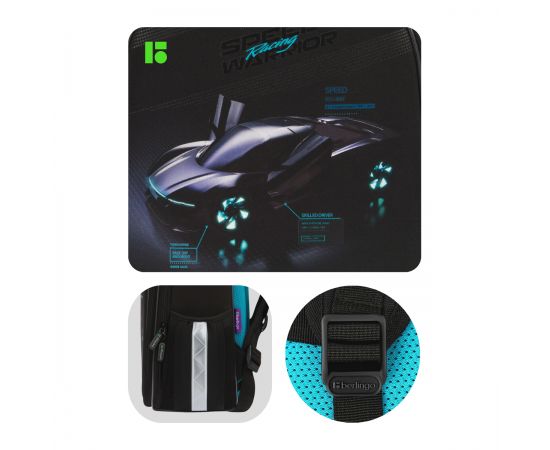 Ранец Berlingo Expert Plus "Virtual racing" 37*28*16см, 2 отделения, 2 кармана, анатомическая спинка RU09030