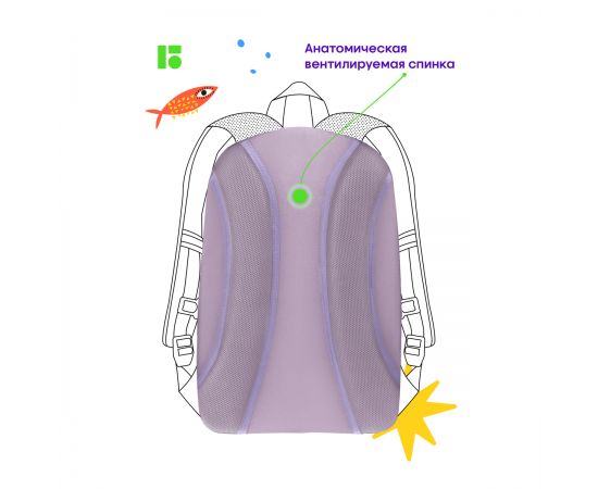 Рюкзак Berlingo Street Style "Grape", 41*28*17см, 3 отделения, 2 кармана, уплотненная спинка RU09151