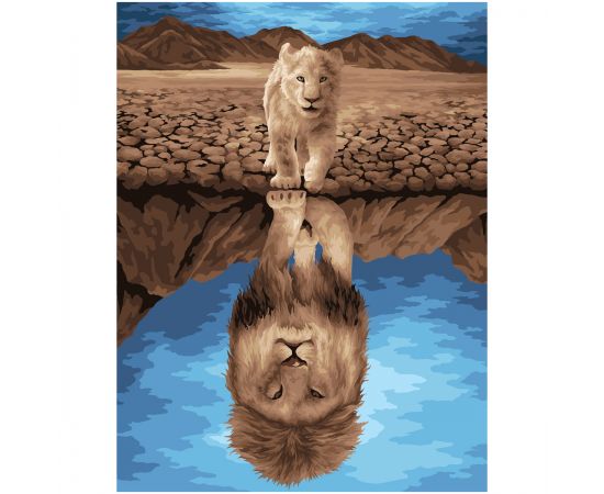 Картина по номерам на холсте ТРИ СОВЫ "Отражение", 40*50, с акриловыми красками и кистями КХ4050_53920