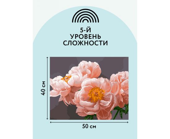 Картина по номерам на холсте ТРИ СОВЫ "Нежность", 40*50, с акриловыми красками и кистями КХ_44146
