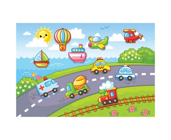 Пазл  24 эл. Maxi ТРИ СОВЫ "Транспорт" ПК24М_54518