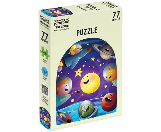 Пазл  77 эл. ТРИ СОВЫ "Космические приключения" ПК77_54617