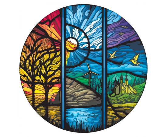 Пазл  77 эл. ТРИ СОВЫ "Витраж" ПК77_54620