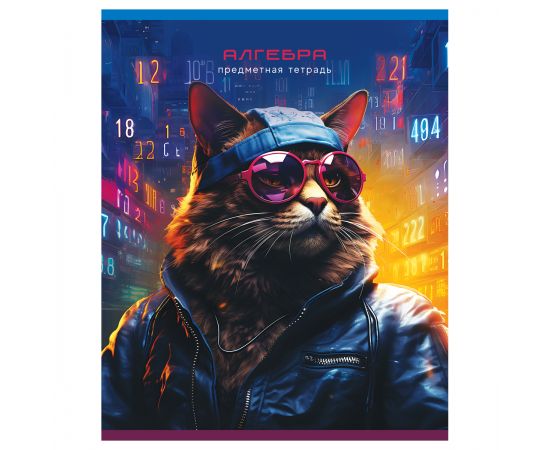 Тетрадь предметная 48л. BG "Мир будущего" - Алгебра, металлизированный картон ТП5ск48 56328