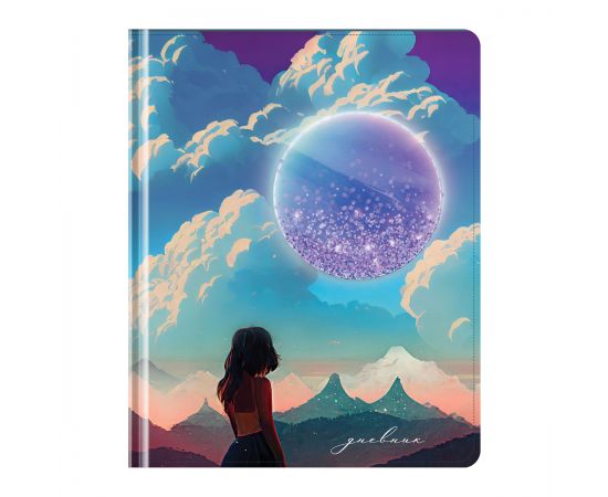 Дневник 1-11 кл. 48л. (твердый) Greenwich Line "Dream on", иск. кожа, УФ-печать, аппликация с наполнением, тисн. фольгой, тон. блок, ляссе DSK_46840