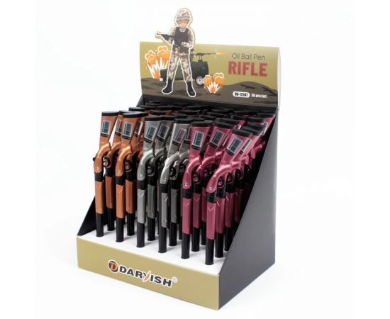 Ручка шар. синяя "Darvish" корпус в форме "ружья" DV-12587