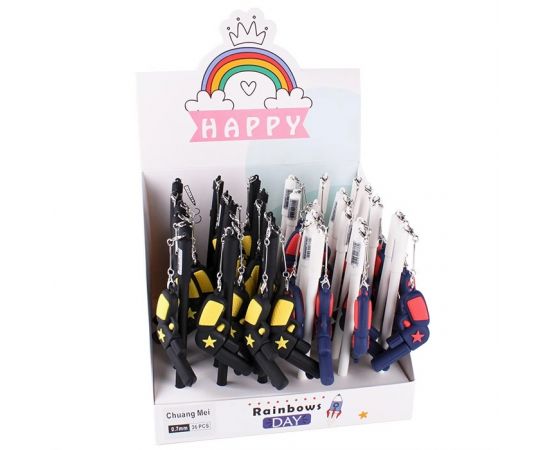 Ручка шариковая синяя  "Пистолет" DV-12932