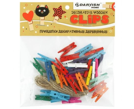 Прищепки декоративные деревянные 32шт/уп "Прищепка" (набор) DV-H-1076