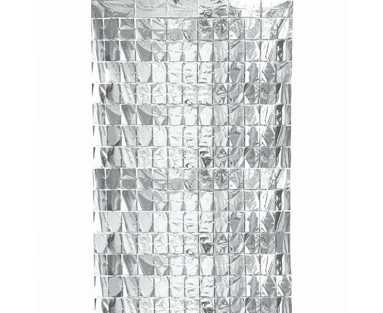 Шторка для фотозоны 1*2 м серебро DV-H-1221-3